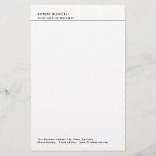 Papeterie Moderne minimaliste simple entreprise