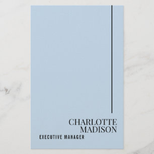 Papeterie Moderne Simple Bleu Clair Uni Minimaliste Propre N