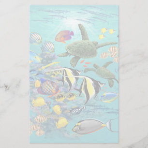 Papeterie Molokini Cove Hawaiian Tropical Fish Sea Turtle