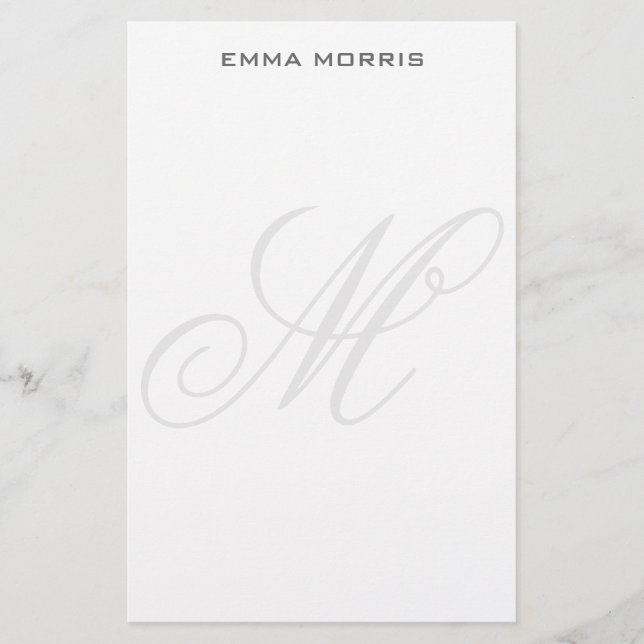 Papeterie Monogram Modern Simple Minimalist Plain (Devant)