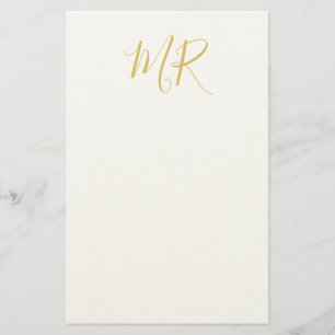 Papeterie Monogramme Classique Professionnel Minimaliste Sim