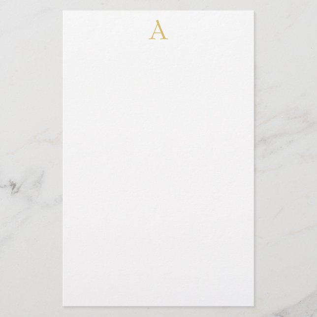 Papeterie Monogramme couleur or blanc professionnel (Devant)