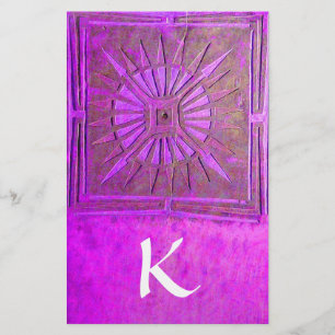 Papeterie MONOGRAMME DE L'ÉTOILE DU MATIN, violet violet bla