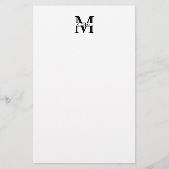 Papeterie Monogramme et nom personnalisés (Devant)