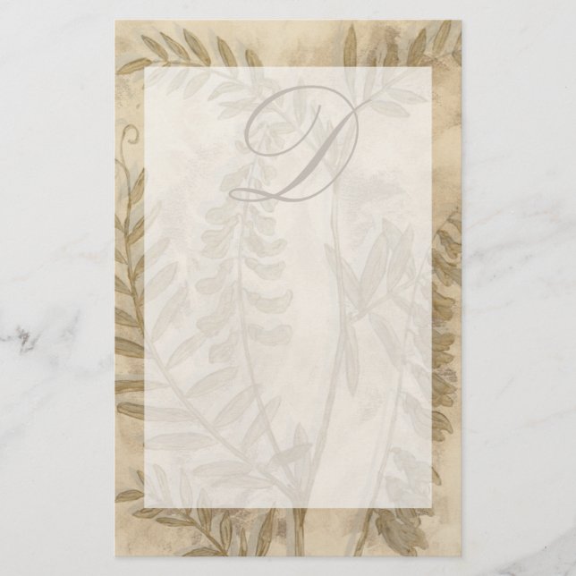 Papeterie Monogramme| Fermeture dorée I (Devant)