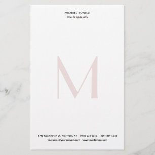 Papeterie Monogramme minimaliste moderne simple professionne