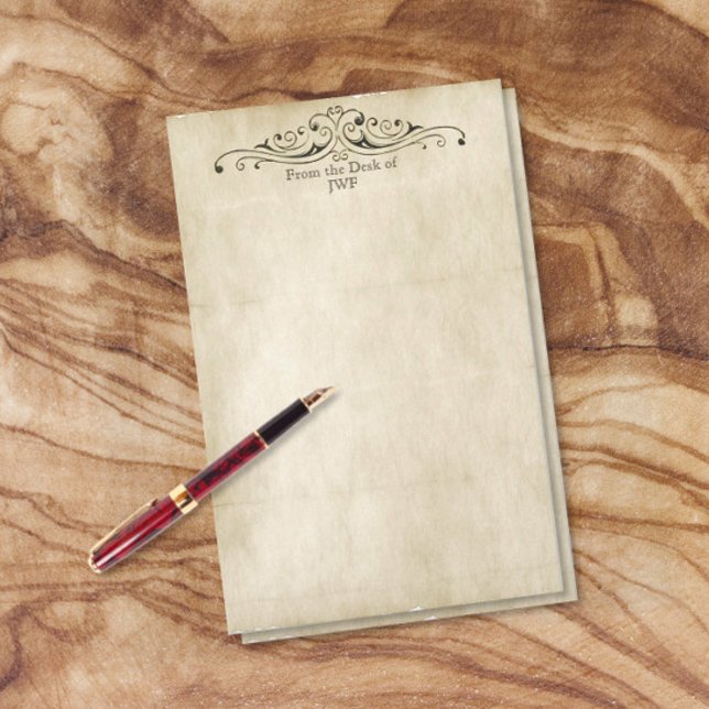 Papeterie Monogramme personnalisé de style vintage (Créateur téléchargé)