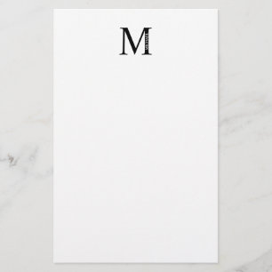 Papeterie Monogramme personnalisé et papier à lettres de nom