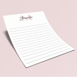 Papeterie Monogramme personnalisé minimaliste ligné