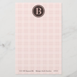 Papeterie Monogramme plaqué rose pâle stationnaire