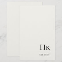Monogramme simple ivoire personnalisé