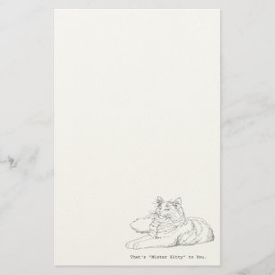 Papeterie Monsieur Kitty Cat Stationery
