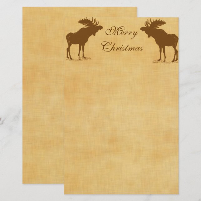 Papeterie Moose Christmas (Devant / Derrière)