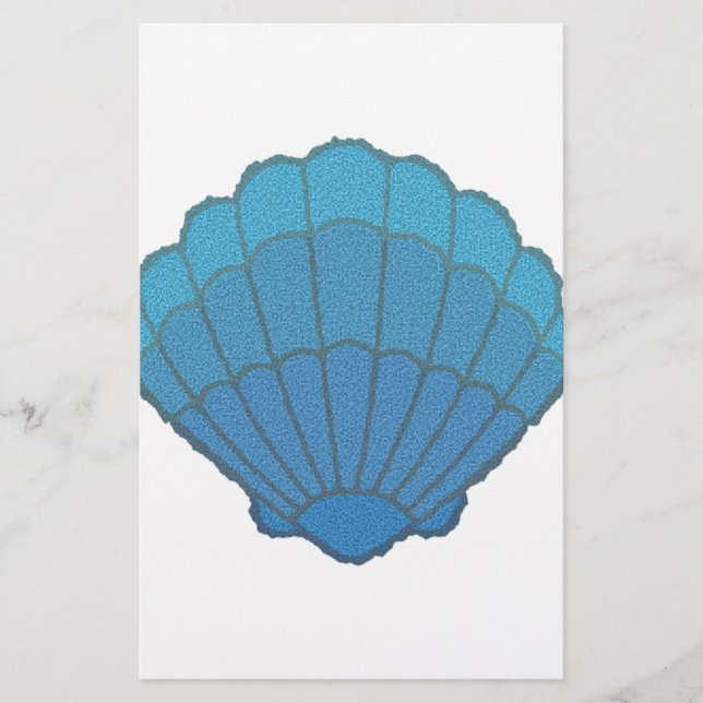 Papeterie Mosaïque Blue Seashell (Devant)