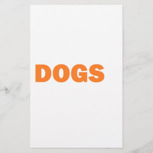 Papeterie Mot DOGS en jaune