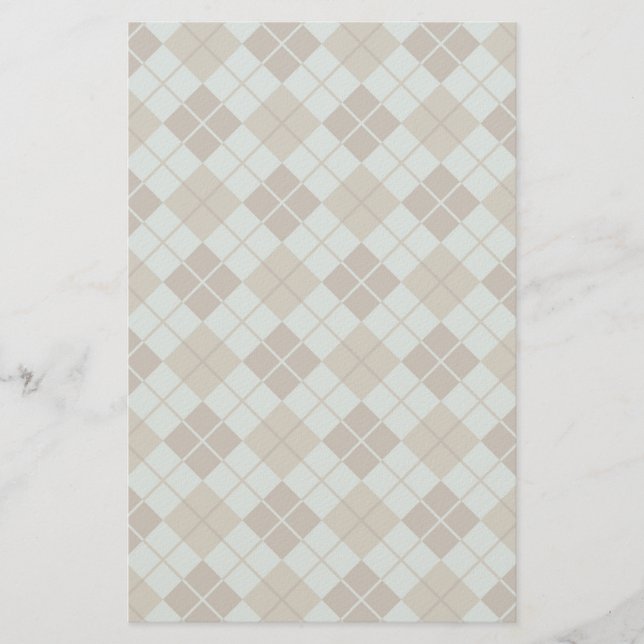 Papeterie Motif à motifs de losanges dans le bleu et le (Devant)