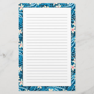 Papeterie Motif bleu de palmettes