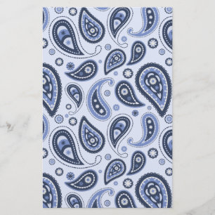 Papeterie Motif Blue Paisley