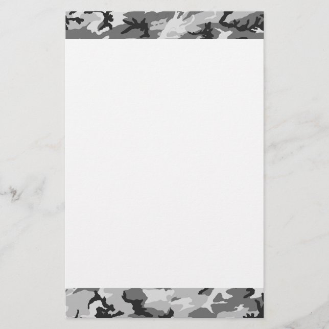 Papeterie Motif Camouflage urbain - Noir & Gris (Devant)