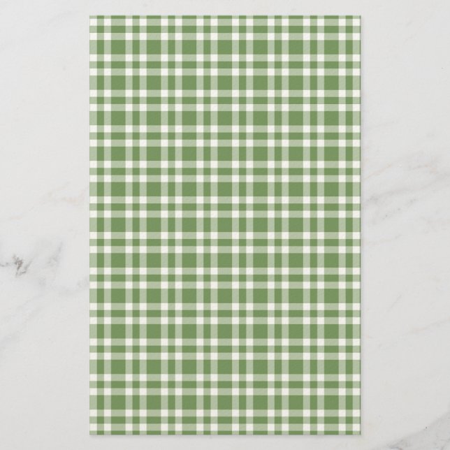 Papeterie Motif carreaux vert blanc (Devant)