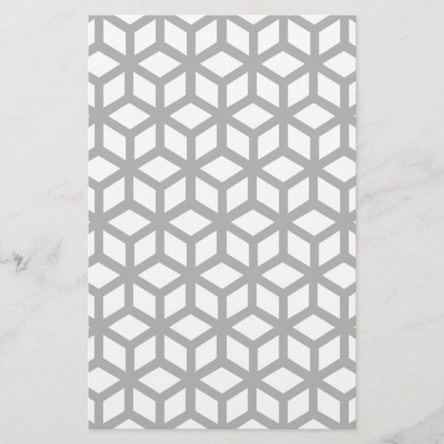 Papeterie Motif Cube Noir Et Blanc (Devant)