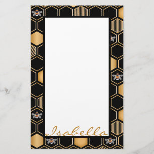 Papeterie Motif d'abeilles