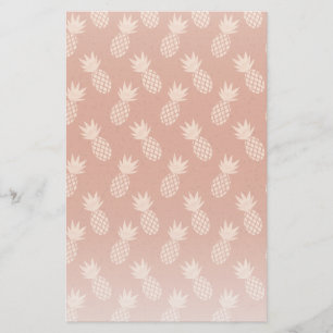 Papeterie Motif d'ananas tropique Terracotta & Peach