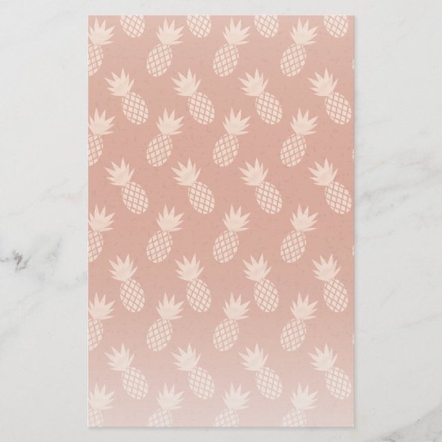 Papeterie Motif d'ananas tropique Terracotta & Peach (Devant)