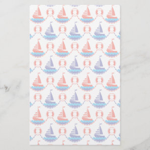 Papeterie Motif de bateau à voile