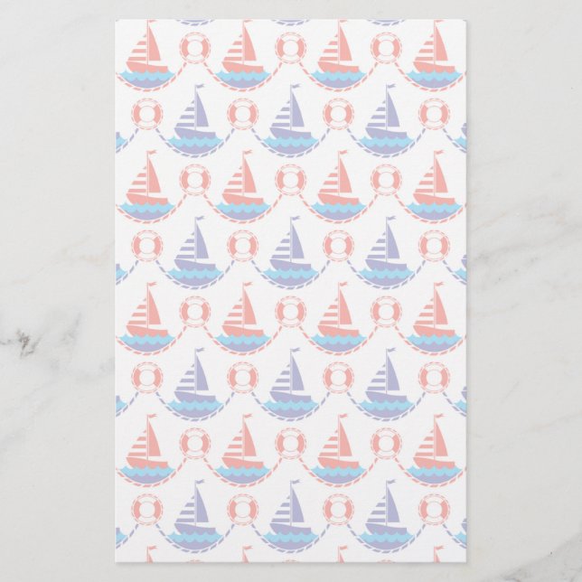 Papeterie Motif de bateau à voile (Devant)