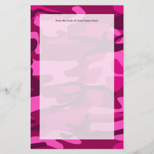 Papeterie Motif de Camouflage Camo Fuchsia rose chaud