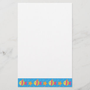 Papeterie Motif De Cartographie Poisson Et Estarfish