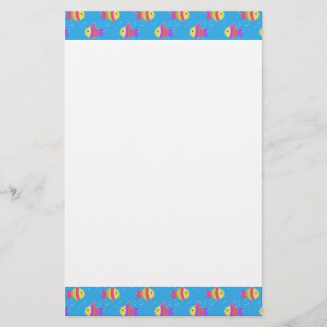 Papeterie Motif de dessin de poisson de natation (Devant)