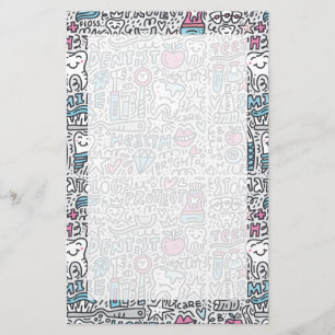 Papeterie Motif de dessin dentaire