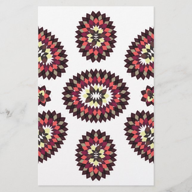 Papeterie Motif de fleurs Mandala (Devant)