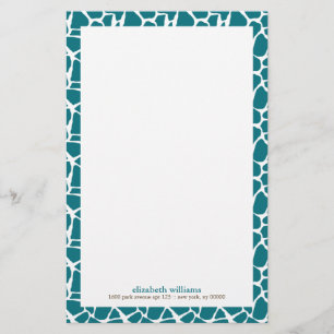 Papeterie Motif de girafe profondément Turquoise