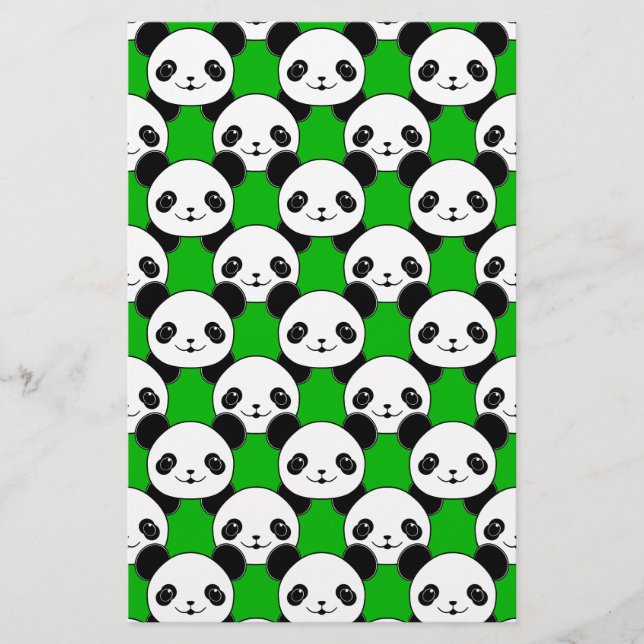 Papeterie Motif de l'ours Kawaii Panda (Devant)