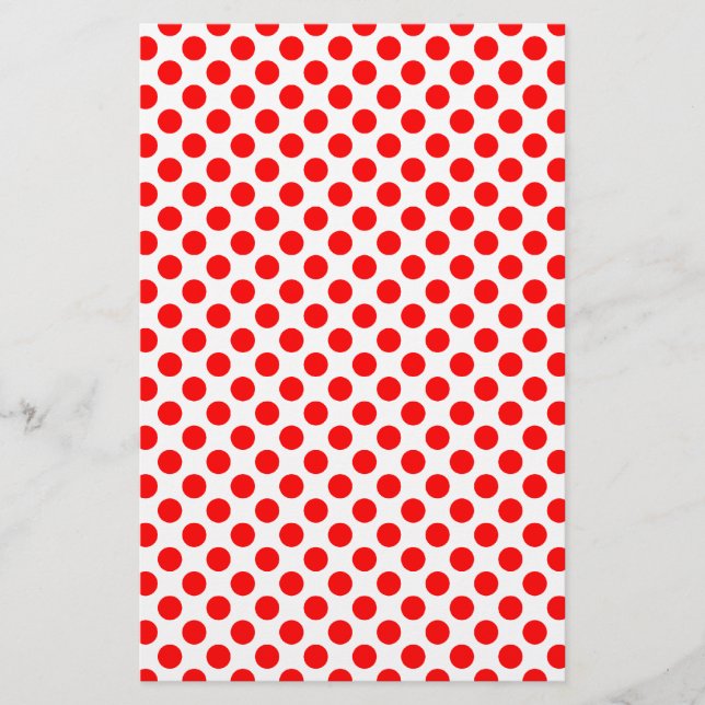 Papeterie Motif de points Polka Rouge (Devant)