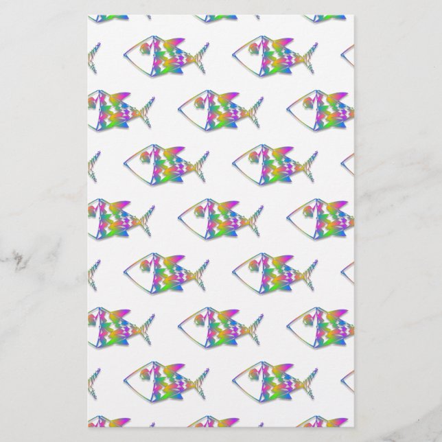 Papeterie Motif de poisson Abstrait (Devant)