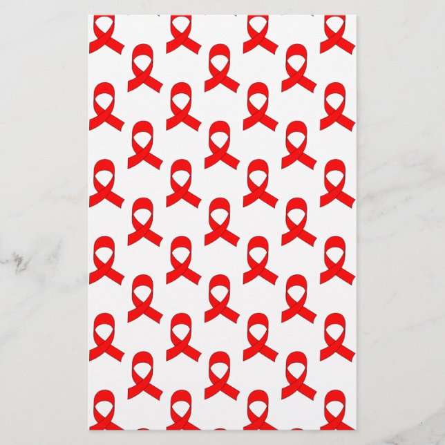 Papeterie Motif de ruban rouge (Devant)