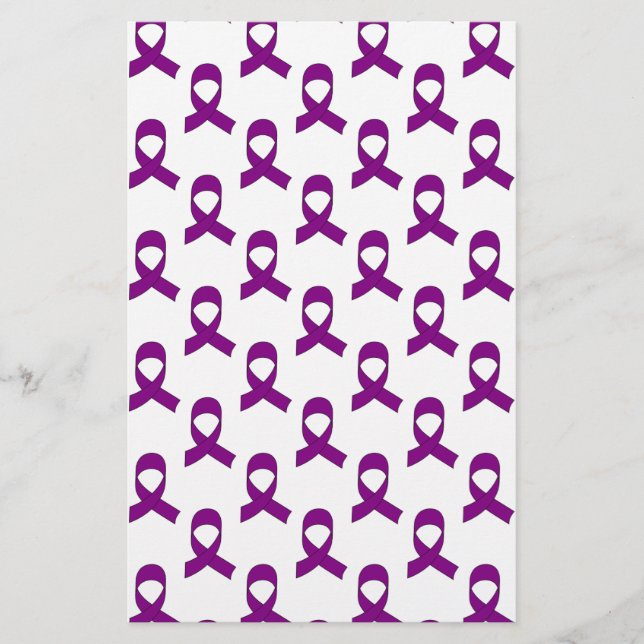Papeterie Motif de ruban violet (Devant)