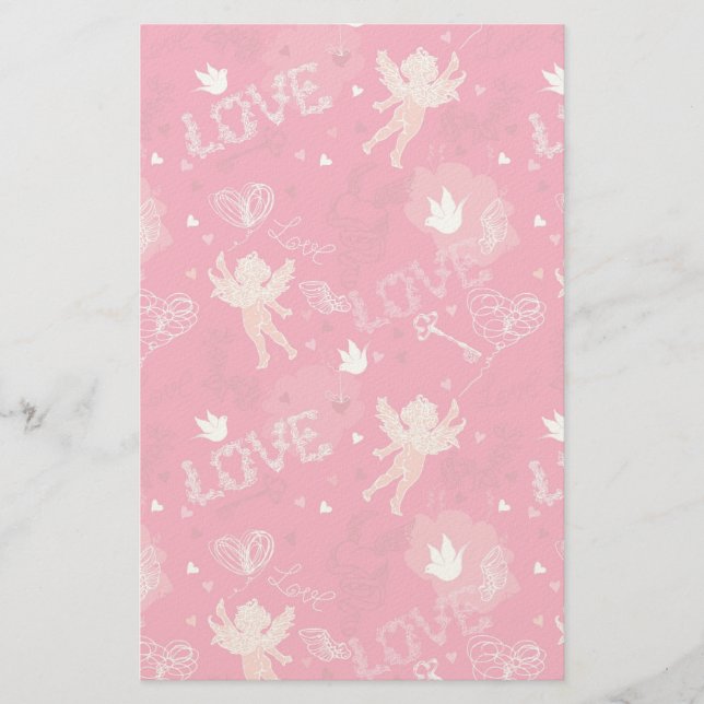 Papeterie Motif de Saint-Valentin avec le cupidon (Devant)