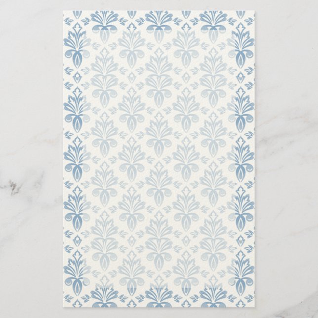 Papeterie Motif de toile bleu français (Devant)