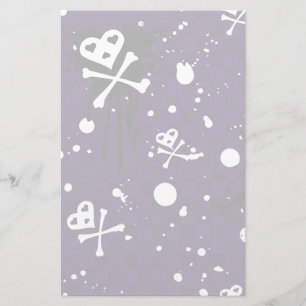 Papeterie Motif d'Emo de couleur foncée avec la peinture