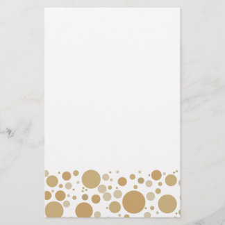 Papeterie Motif des bulles de Champagne d'or