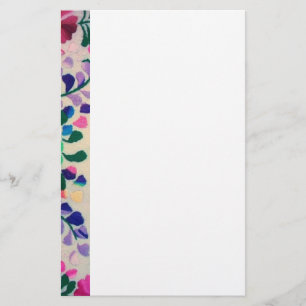 Papeterie Motif des fleurs colorées