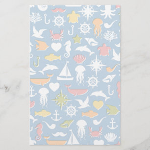 Papeterie Motif des symboles marins