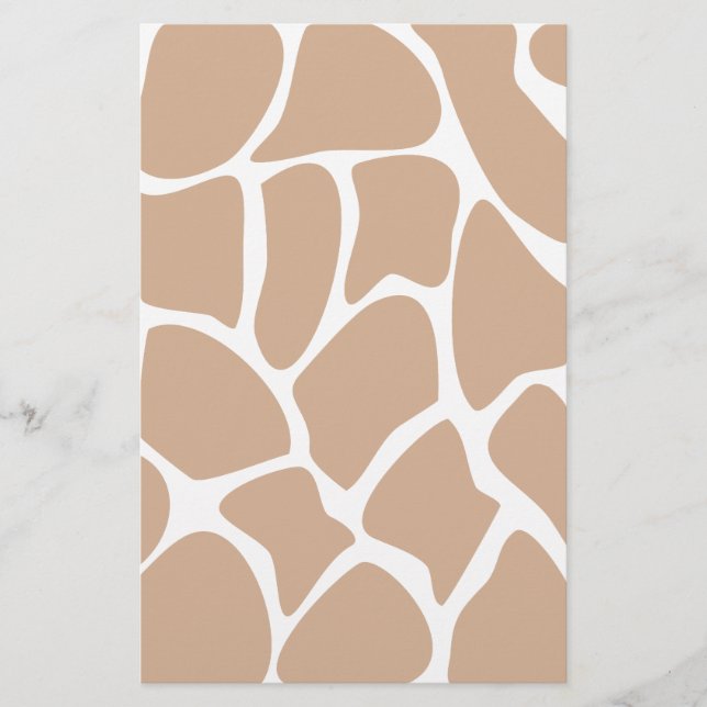 Papeterie Motif d'impression de girafe dans le beige (Devant)