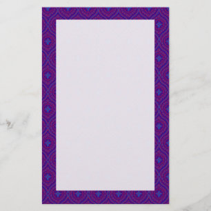 Papeterie Motif d'oignon bleu traditionnel pourpre