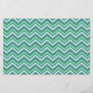 Papeterie Motif Emerald Chevron à facettes